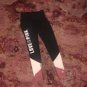 Pink leggings worn once